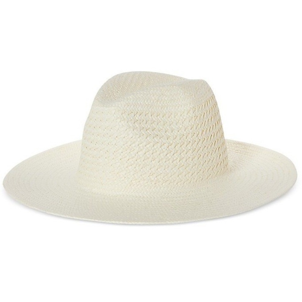 Hat Attack Womens Luxe Vented Packable Straw Hat O/S Bleach Tan UPF 50+ NWT